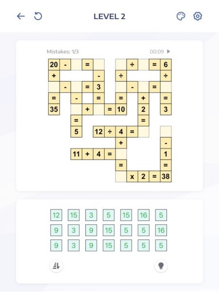 Math Puzzle Games Cross Math